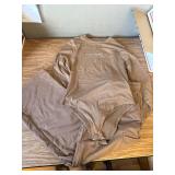 LARGE Women s solid Brown 2 piece sweatpant and body suit Size L