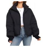 $51 SMALL Gihuo Women s Winter Cropped Puffer Jacket Quilted Coat Size Small