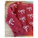 $70 SMALL Womens Long Sleeve Pullover Knit Sweater, Round Neck, Autumn