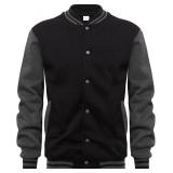 XL- Fashion Varsity Sweatshirt Slim Fit Cotton Jackets Coat
