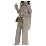 SMALL $97 Autumn/Winter Knitted 2-Piece Set: Oversized Women