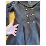 Large Womens Wool Coat Slim Fit Overcoat Double Breasted Peacoat Belt