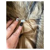 $186 XSMALL- Womens Warm Faux Fur Coat Plush Outfits Jacket Long Sleeve