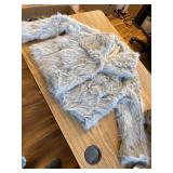 $51 SMALL Yimoon Womens Faux Fur Coat Lapel Open Front Fluffy Shaggy Jacket