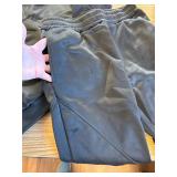 BLACK! Medium Womens Fleece-Lined Sweat Suit 2-Piece Joggers & Half-Zip