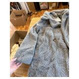 $54 Small Ladies Cozy Winter Teddy Bear Long Coat Jacket Fuzzy Sherpa