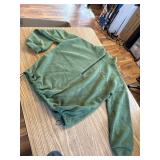 Lime Green Patched Half Zip Fleece Sweatshirt Size Medium