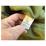 Lime Green Patched Half Zip Fleece Sweatshirt Size Medium