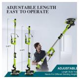 AMYBEST Drywall Sander, Powerful Electric Drywall Sander with Vacuum Dust Collection, 5 Speed 1000-2100 RPM, Popcorn Ceiling Remover, LED Light & 12 Sanding Discs, Extendable Handle (GREEN) - Retail: 