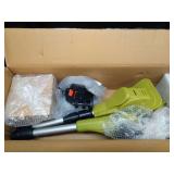 Grovecraft 20V Cordless Tiller Cultivator with 48 Steel Tines, 9-inch Wide Battery Powered Garden Cultivator, Mini Tiller for Lawn/Gardening/Soil Cultivation(2*2Ah Battery and Fast Charger Included) -