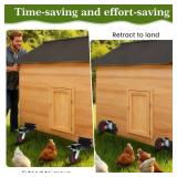 Chicken Coop Wheels Kit with Lift System - Set of 4 Heavy Duty Foldable Caster Wheels Perfect for Chicken Tractors with Maximum Load Capacity of 661 lb. Easy Mobility and Maneuverability - Retail: $20