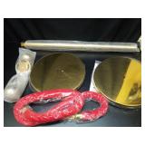 Gold Stanchions, Red Carpet Ropes and Poles, Stainless Steel Barriers for Party, Museums, Wedding, Easy Connect Assembly, 2PCS - Retail: $53