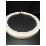 Better Office Products Round Magnetic Chalkboard with Wooden Frame for Office and Home, 18x18 inches with Mounting Hardware, 4-Piece Chalk Set, and Eraser Included (Rustic Brown) - Retail: $40