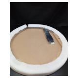 Better Office Products Round Magnetic Chalkboard with Wooden Frame for Office and Home, 18x18 inches with Mounting Hardware, 4-Piece Chalk Set, and Eraser Included (Rustic Brown) - Retail: $40