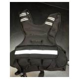 Mieakvool Weighted Vests for Women Men, 8 12 16 20 lb Weighted Vest with Storage Pockets, Rucking Vest with Reflective Stripe, Adjustable Straps Weight Vest for Running, Walking, Workout, Training - R