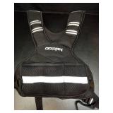 Mieakvool Weighted Vests for Women Men, 8 12 16 20 lb Weighted Vest with Storage Pockets, Rucking Vest with Reflective Stripe, Adjustable Straps Weight Vest for Running, Walking, Workout, Training - R