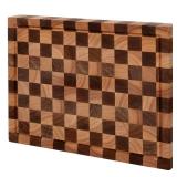 Cookaholic Acacia Wood Cutting Board 20x15x1.5 Inch, Butcher Block for Kitchen, Premium Acacia Cutting Board with Juice Groove, End Grain Made of Sustainable Acacia Wood - Retail: $95