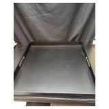 Bam & Boo 20\" x 20\" x 2\" Square Natural Bamboo Ottoman Tray with Handles, Black - Retail: $39