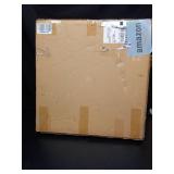 Bam & Boo 20\" x 20\" x 2\" Square Natural Bamboo Ottoman Tray with Handles, Black - Retail: $39