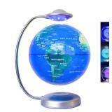 Floating Globe, 3D Rotation with Led Magnetic Levitation Globe, Floating World Map for Learning and Education, Home Desk Decoration, Creative Ornaments Decoration - Retail: $100