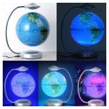 Floating Globe, 3D Rotation with Led Magnetic Levitation Globe, Floating World Map for Learning and Education, Home Desk Decoration, Creative Ornaments Decoration - Retail: $100