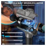 RAEMAO Massage Gun, Handheld Electric Deep Tissue Muscle Massager for Athletes for Pain Relief Attaching 8 Replacement Heads, Percussion Massager with 10 Speeds, Father