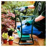 Garden Kneeler and Seat,with 2 Tool Bags Pouches and Claw Gloves,Portable Lightweight Bench Thicken EVA Foam Pad Sturdy Steel Pipe Practical Garden Tools(Green) - Retail: $25