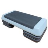 Adjustable Workout Aerobic Exercise Step Platform, Fitness & Exercise Step Platform with 4 Stackable Risers for Home Gym Cardio Training(Grey) - Retail: $51