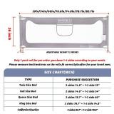 FAMILL Bed Rail for Toddlers with U-Shaped Base, Toddler Bed Rails Baby Guard for King/Twin/Full Size, Grey, 1 Piece, 74.8\" - Retail: $53