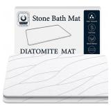 Diatomite Stone Bath Mat - Fast Drying Bathroom Stone.Absorbent Quick Dry Diatomaceous Earth Bath MatNonslip 2 pk - Retail: $58
