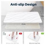 Diatomite Stone Bath Mat - Fast Drying Bathroom Stone.Absorbent Quick Dry Diatomaceous Earth Bath MatNonslip 2 pk - Retail: $58