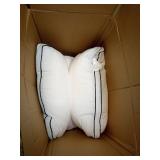 Acanva Bed Pillows King Size Set of 4, Fluffy 3D Down Like Filled, Machine Washable, Soft and Supportive for Side, Back or Stomach Sleepers, White 4 Count - Retail: $44