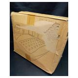 Deeteck Inflatable Toddler Travel Bed Portable Camping Air Mattress with Electric Bumpers Blow Up Toddler Bed with Safe Sides Kids Travel Essentials Set for Vacation Home Outdoor-Starry Sky Blue - Ret