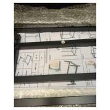 Gawicpy Modern 2-Tier Tempered Glass End Table - Stylish Black Metal Side Table for Small Spaces, Perfect for Living Room & Bedroom (Black, 1PCS) - Retail: $37