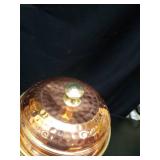 Pure Copper Hammered Water Dispenser Storage Water Tank with Tap and set of 4 Copper Glass | Water Pot | Cooper Water Storage Tank | 6.5 Ltr Capacity | 218 Oz - Retail: $89