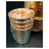 Pure Copper Hammered Water Dispenser Storage Water Tank with Tap and set of 4 Copper Glass | Water Pot | Cooper Water Storage Tank | 6.5 Ltr Capacity | 218 Oz - Retail: $89