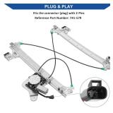 Obaee 741-579 Rear Passenger Side Power Window Regulator with Motor Assembly Compatible with 2000-2007 Chevy Silverado/Tahoe/Suburban/Avalanche 1500 2500 3500, Cadillac Escalade, GMC Yukon XL/Sierra -