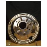 Deebior 4pcs 19.5\" Polished Stainless Steel Dually Wheel Simulators, Nice Lookingâand Durable Bolt On Wheel Cover,8 Lug Hubcaps Fit for Ford 1999-2002 F450/F550 Truck with Installation Tool Kit 