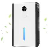 Dehumidifier for 1076 sq.ft,Quiet Portable Moisture Absorber with Auto Shut Off,Auto Defrost,72 OZ Water Tank,Drain Hose,7 Color LED Light,Sleep Mode for Basement Home Bedroom Bathroom RV - Retail: $5