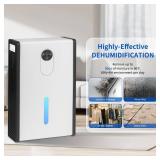 Dehumidifier for 1076 sq.ft,Quiet Portable Moisture Absorber with Auto Shut Off,Auto Defrost,72 OZ Water Tank,Drain Hose,7 Color LED Light,Sleep Mode for Basement Home Bedroom Bathroom RV - Retail: $5