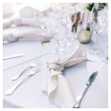FINDYOU 6 Pack White Table Cloth Rectangle 60 x 126 Inch Tablecloths for 6 Foot Rectangle Tables. Stain and Winkle Resistant Polyester Washable White Table Cloths for Parties Wedding Dining - Retail: 
