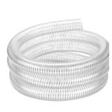 Geowaky 1\"id-10ft PVC Reinforced Tubing Steel Wire Suction Flexible Hose Vinyl Tubing Heavy Duty PVC Vacuum Hose Drain Fuel Oil Gas Water for Marine Bilge Pump Pond Spa - Retail: $25