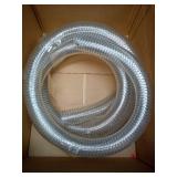 Geowaky 1\"id-10ft PVC Reinforced Tubing Steel Wire Suction Flexible Hose Vinyl Tubing Heavy Duty PVC Vacuum Hose Drain Fuel Oil Gas Water for Marine Bilge Pump Pond Spa - Retail: $25