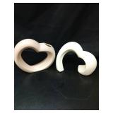 Modern Abstract White Ceramic Art Vase - Retail: $175