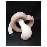 Modern Abstract White Ceramic Art Vase - Retail: $175