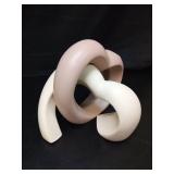 Modern Abstract White Ceramic Art Vase - Retail: $175