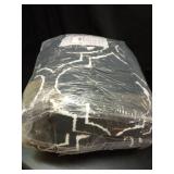 Chicrug Shag Geometric 7x10 Area Rug for Living Room, Large Modern Memory Foam Indoor Carpet, Fluffy Rug for Bedroom Bedside Room Decor for Family Girls Kids Nursery, Black/White - Retail: $80