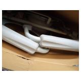 Drive Medical 11148-1 Folding Steel Bedside Commode Chair, Portable Toilet, Supports Individuals Weighing Up To 350 Lbs, with 7.5 Qt. Bucket and 13.5 Inch Seat, Grey - Retail: $31