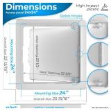 Access Panel for Drywall - 24x24 Inch Wall Hole Cover - Heavy Durable Plastic White Door for Plumbing - Retail: $47