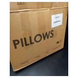 WOLKI Goose Down Feather Pillows, Pillows Standard Size Set of 2, 100% Soft Cotton Cover Bed Pillows, Hotel Pillow for Back, Stomach or Side Sleepers - Retail: $36